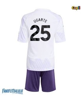 Manchester United Manuel Ugarte #25 Echipament de Fotbal Replică 2025-26 Copii Deplasare (+ Șorturi)